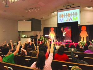 Girls worship during a Missions Jamboree event. M-JAM, Royal Ambassador Camp and other similar missions camps rely on Georgia Barnette State Missions Offering funding to strengthen mission education for preschool, children and youth. Submitted photo.