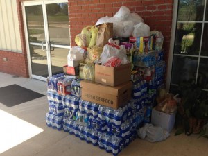 First Baptist Church in Ponchatoula collected supplies for those affected in South Carolina by the recent flooding. Photo by First Baptist Ponchatoula