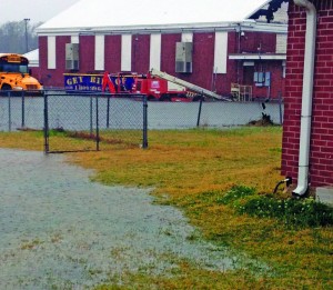 The school in Castor was flooded and Castor Baptist Church had flood waters come up to the concrete slab of the facility, but didn't get inside.