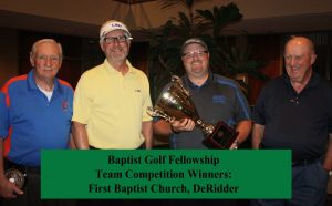 A team from First Baptist Church in DeRidder won in the category of team competition.