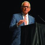 Reese Kauffman, president of the international interdenominational Child Evangelism Fellowship, reminded all in attendance that God has commanded everyone to pray for those in authority.
