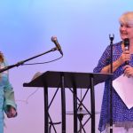 Fanny Mangieri, a member of Istrouma en Español in Baton Rouge, and Phyllis Rodgers, a member of Kaplan Baptist Church participate in a question and answer session. Through the interpretation of Rodger, Mangieri shared about serving on the Syrian border with refugees in the fall of 2016. She talked about the heartbreak, that of the refugees and of hers, as she realized the immense need for Jesus’ love.