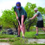 LSU BCM student Dennis Rivera (front) spruces up the area around the basketball court of a camp where the
team stayed during a mission trip to Mexico March 23-30. Nearly 200 members of the LSU, New Orleans Metro
and Southern University BCM also shared the Gospel at Bible clubs, led sports clinics and distributed food.