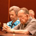 Reunion participants observe a moment of prayer for those former directors of missions who has passed away.