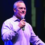 Evangelist Rick Gage encourages attendees of the Tomorrow's Hope Crusade to turn to Jesus before it's too late.