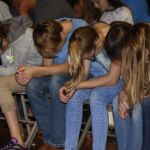 Prayer preceded times of decision at the Tomorrow's Hope GO TELL Crusade. By the end of the four-day crusade, 119 persons turned to Christ, 109 individuals repented to restore their fellowship with Christ, and 15 men and women made other decisions. Doug Collier photo