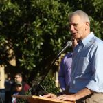 Congressman Ralph Abraham, a member of Alto Baptist Church, thanks pro-life supporters at the Louisiana Life March Northeast.