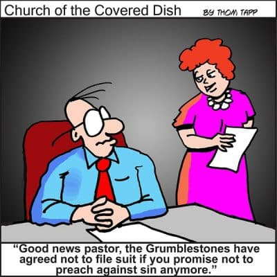 Request for the preacher (Cartoon: Church of the Covered Dish ...