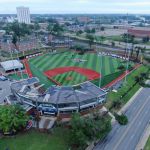 J.C. Love Field at Pat Patterson Park lost its roof and some of its outfield wall after a tornado touched down in Ruston. Scot Pile photo