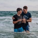 This high school student was excited to participate in a beach side baptism service in Panama City, Florida.