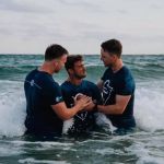 This high school student was excited to participate in a beach side baptism service in Panama City, Florida.
