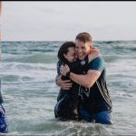 This high school student was excited to participate in a beach side baptism service in Panama City, Florida.
