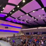Guinn Auditorium was filled with Louisiana College students, staff and faculty members and community members during the opening day of the campus fall revival.