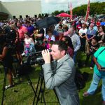 The news media joined the congregation of the First Baptist Church in Bossier City for a ground breaking ceremony September 29, 2019.
