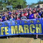 More than 4,000 people celebrated life during the Louisiana Life March CENLA Feb. 1, 2020, in Alexandria and Pineville. Brian Blackwell photo