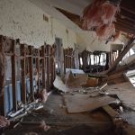 Debris was scattered throughout the facilities of First Baptist Church in Cameron. Norm Miller photo/Taken Sept. 13.