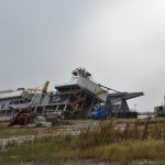A home in Cameron was left nearly unrecognizable after Hurricane Laura. Norm Miller photo/Taken Sept. 12.