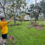 Members of the University of Louisiana-Lafayette Baptist Collegiate Ministry tarped the home of Joe Arnold, Bayou Baptist Association Director of Missions. Mark Robinson photo
