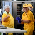 Missouri Baptist Disaster Relief team members prepared meals at First Baptist Church in Mandeville. Patrick Dennis photo